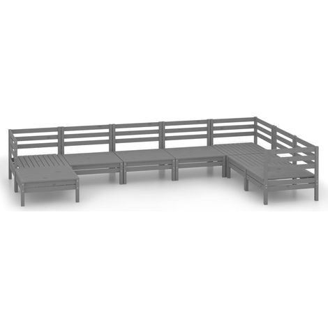 Maison Exclusive - Juego de muebles de jardín 8 piezas madera mac (1/5)