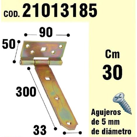WOLFPACK LINEA PROFESIONAL soporte para madera bisagra bicromatado 300 mm.