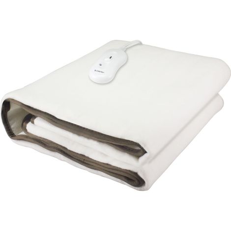 BEPER P203TFO100 Scaldaletto Singolo 150x80 cm, Morbido al tatto,Lavabile,60W,Temperature selezionabili, Protezione contro il surriscaldamento, Bianco (1/4)