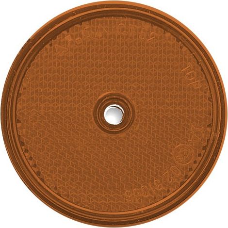 Catadioptre rond orange à visser – Diamètre 61 mm – Visibilité accrue pour remorque – Éclairage et réflecteurs – Aj.Ba