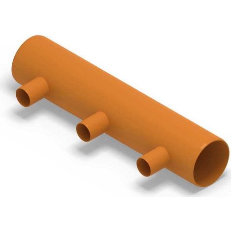 Distributeur thermique AWADUKT DN 630 BL 3 m, 3 connexions DN 250, centré