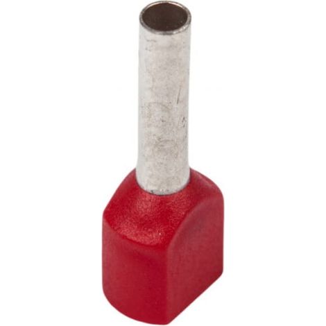 Guaina terminale isolata per cavi HI 2x1/10 DIN rossa E08KH-02020105001 /100 pezzi/