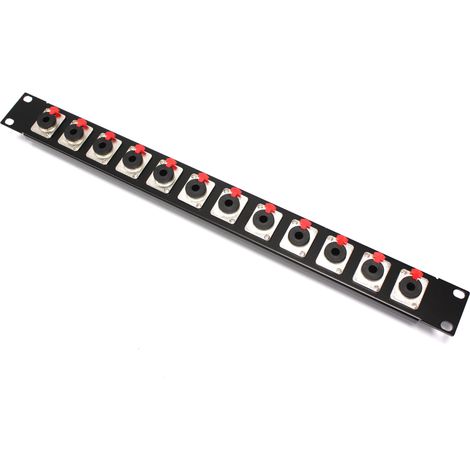 BeMatik - Panneau de brassage rack19 12 ports jack6.3mm-female 1U (1/3)