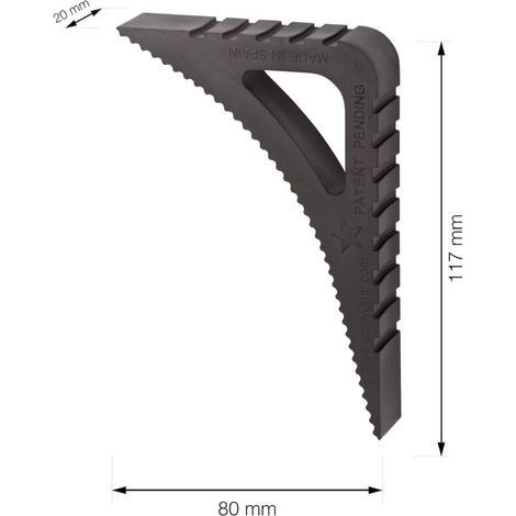 Blockystar Cale Fenêtre pour Intérieur et ExtérieurLot de 2 en Noir Bloque Porte Ouverte Stoppy Arrêt-Porte en Caoutchouc Bloc Fenêtre OuverteButoir de Porte en Plastique (1/4)