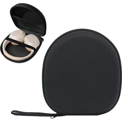 Estuche rígido para auriculares de EVA, resistente al agua y a los golpes, adecuado para auriculares Bluetooth HiFi para juegos supraaurales o supraaurales, diseño universal, compatible con la mayoría