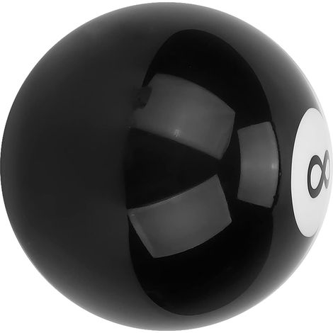 Schwarzer 8-Ball-Schaltknauf aus Acryl mit 3 Adaptern, runder Griff M8 M10, einfache Montage, komfortabler Griff für Autos und (1/5)