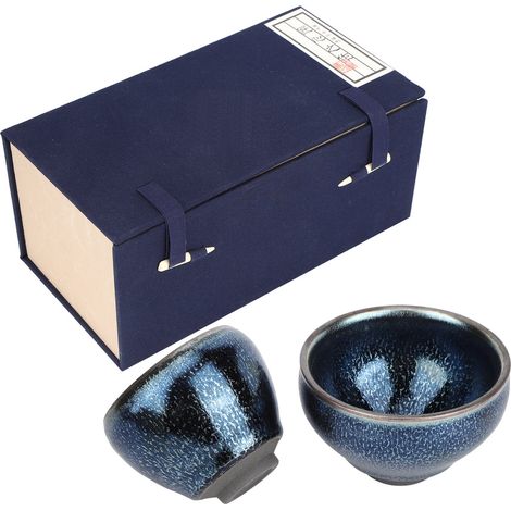 Tasses en céramique, tasse à thé glacée, service à thé, verres, cadeau artisanat, ustensiles de cuisine, 2 pièces