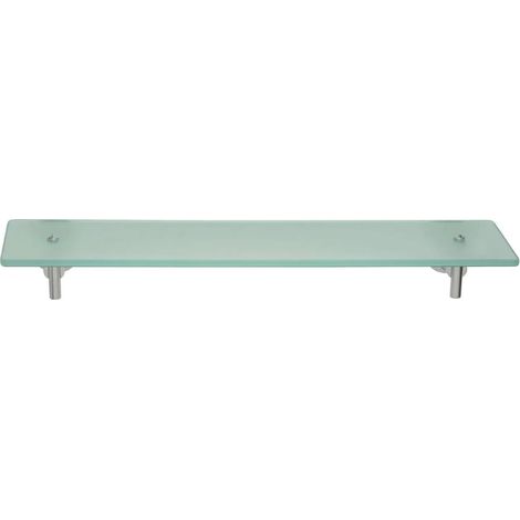 [NEUWERTIG] B-Ware Tesa Glasablage Ablage Glasregal Glasablage Verchromt 55cm Chrom Weiss 40298