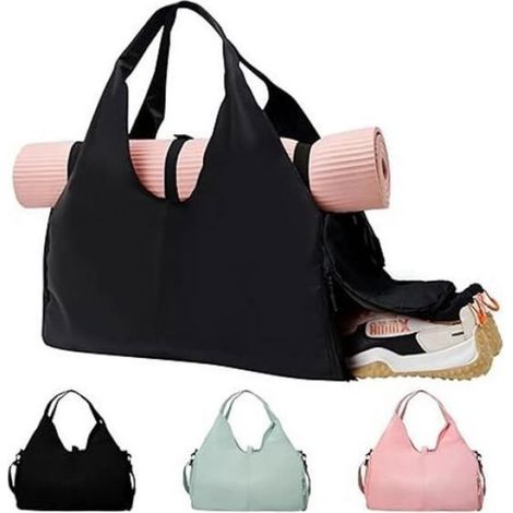 Sac de sport - Femme - Grand sac de yoga - Noir - Imperméable - Espace de rangement spacieux noir no DISTRIBUTEUR SACS DE DEJECTION (1/4)