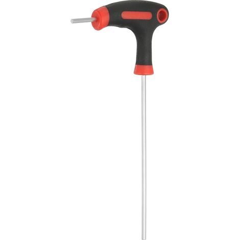 Clé Hexagonale À Poignée En T 2.5mm Métrique Cr-V Rouge Noir (1/5)