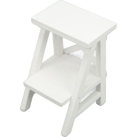 Étagère Murale Blanche 1:12 pour Maison de Poupée - Accessoire Miniature Artisanal Décoratif (1/5)