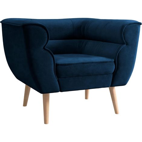 Sillón Glenview 102, Kronos 09, 75x82x74cm, Tapiz, Patas: Madera, 0 (1/4)