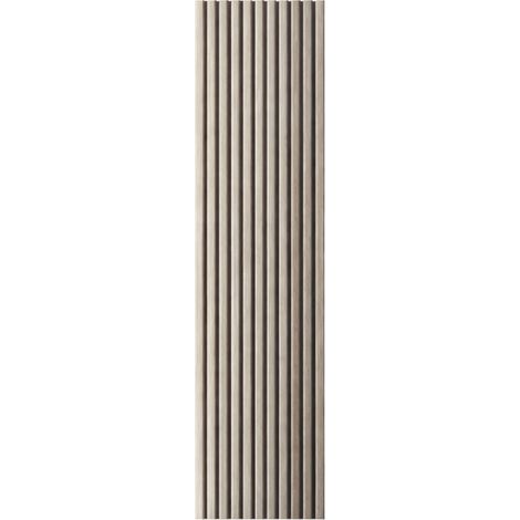 Panel decorativo de pared con efecto roble y listones, juego de 10 piezas, 120x30 cm, para revestimiento interior - Divina Home