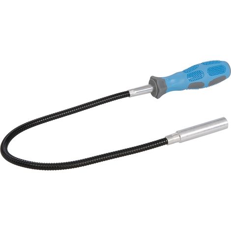Silverline – Outil magnétique flexible de ramassage 600 mm – Acier résistant – Poignée ergonomique antidérapante – Récupération objets métalliques difficiles d'accès