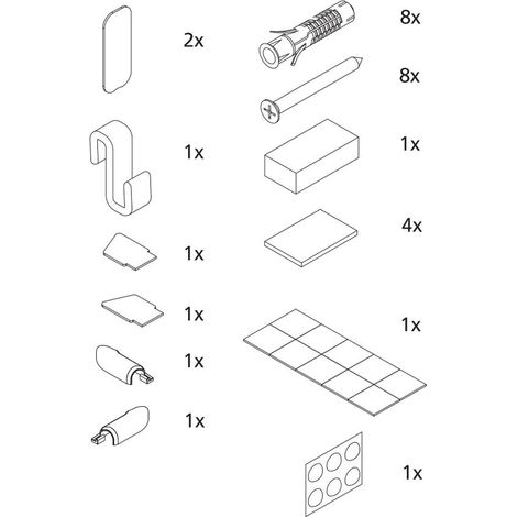 Kermi Montagekleinteile Set, EBFI012, 2535302