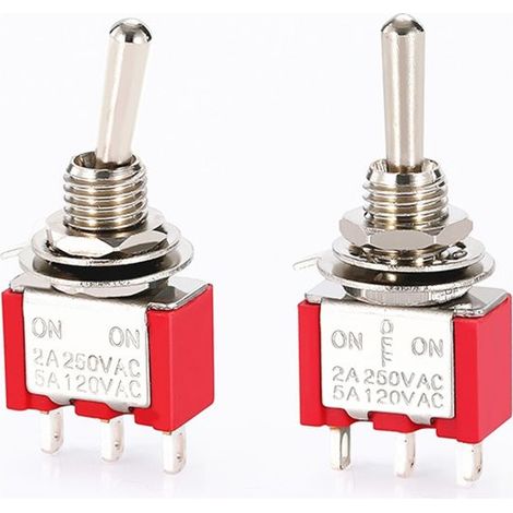 SHINING HOUSE 5er-Pack Mini-Wippschalter (EIN)-Aus-(EIN), 3-polig, 6 A 250 V (1/5)
