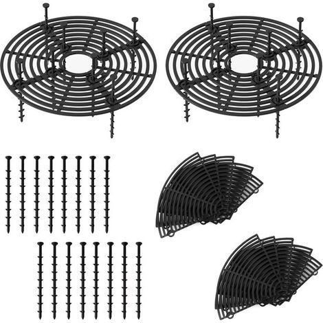 Protection pour plantes Allecto Plus pour pots de fleurs de 30 cm, lot de 2, noir, sans danger pour les enfants et les animaux domestiques, protection contre les chats (1/5)