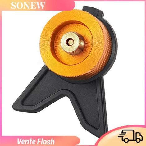 Sonew Adaptateur de réservoir de gaz extérieur Adaptateur de réservoir d'essence extérieur avec support, outil sport camping Jaune (1/5)