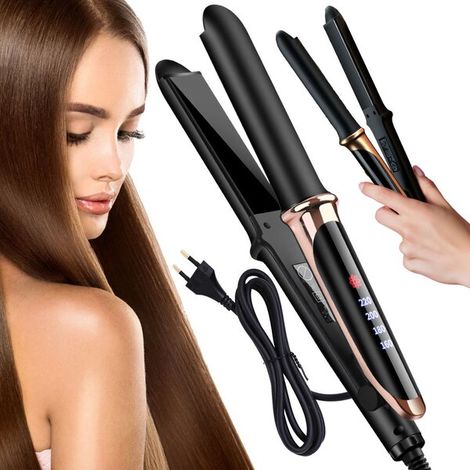 Ce lisseur multifonctionnel possède une température réglable et n'abîme pas vos cheveux. (1/5)