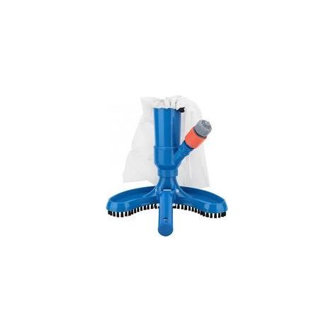 Aspirateur de piscine - Brosse à poussière - Outil de nettoyage pour bassins et jardins - Bleu - (1/5)