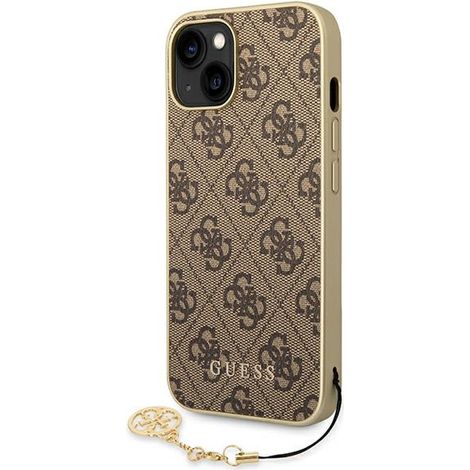Funda rígida Guess GUHCP14MGF4GBR para iPhone 14 Plus/15 Plus de 6,7" en color marrón/marrón, 4G, colección Charms (1/5)