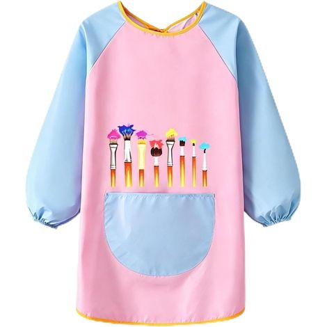 Waterproof painting apron for boys and girls, with pockets, perfect for art activities and painting at school (1/5)