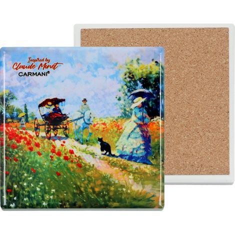 Carmani, posavasos cuadrado de cerámica - Claude Monet (1/4)