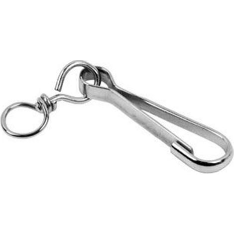 Moschettoni AVL a corrente con girella da 80 mm nichelata