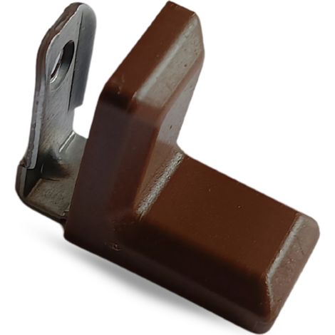 Komandorek Möbelwinkel, Metallhalterung + Abdeckung, dunkelbraun (13) 100 Stück (1/5)
