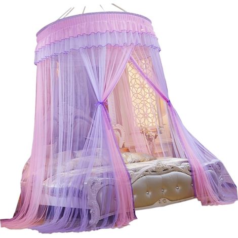 Moustiquaire ronde à baldaquin légère et résistante, en polyester (1/5)