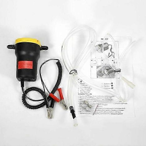 Pompe de vidange d'huile moteur et de gazole électrique noire 12 V (1/5)
