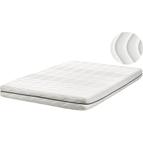 Colchón de espuma viscoelástica con funda extraíble de poliéster blanco 140 x 200 cm Jolly (1/5)