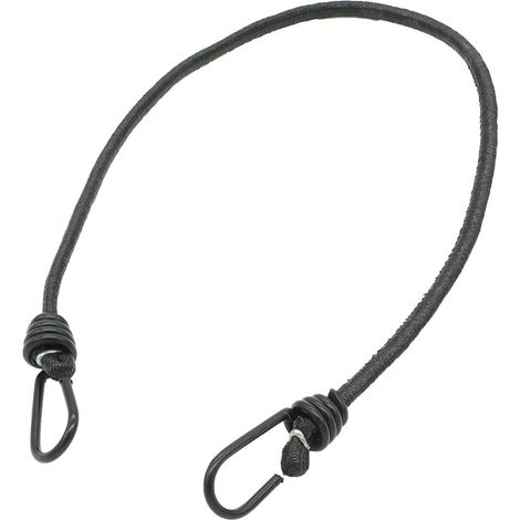 Linxor – Lot de 10 tendeurs sandows élastiques 60 cm – Crochets en acier plastifié – Câble en polypropylène noir – Résistants aux U.V.