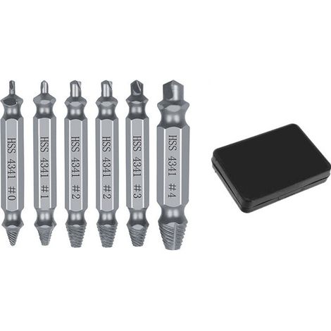Extracteur de Rivets 6 Pièces, Outils de Retrait à Double Tête en Argent, Pince pour Rivets Plastiques et Clips, Boîte de Rangement Incluse (1/3)