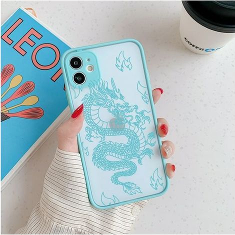 Transparente iPhone-Hülle mit Cartoon-Drachenmotiv, 3D-matter PC-Rückseite und stoßfesten, weichen TPU-Kanten, robuster Silikonschutz, kompatibel mit iPhones (1/3)