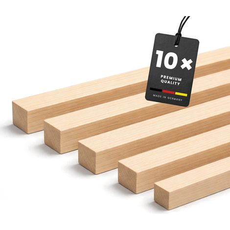 KGM 10er Set Quadratleiste Buche roh 8x8x1000mm