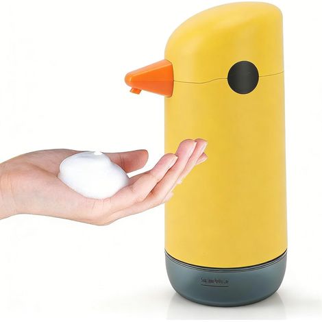 Distributeur de Savon Automatique sans Contact pour Enfants, Joli Distributeur de Savon en Mousse de Canard Jaune avec Capteur Intelligent, Sortie de Mousse Réglable et Niveau de Liquide (1/5)