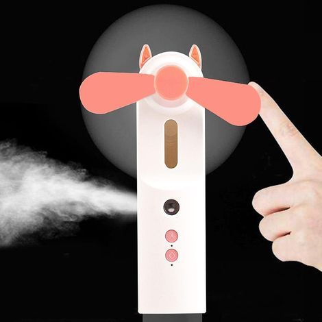 Mini-Tragventilator, tragbarer Sprühventilator, kleiner, per USB aufladbarer Taschenventilator, 3-in-1 (1/5)