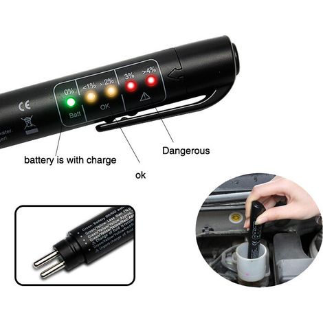 Probador de líquido de frenos automotriz BR-Life Detector de lápiz de detección de aceite de líquido de frenos DOT3 DOT4 DOT5.1 Probador de herramientas para automóviles Probador de líquido de frenos  (1/4)
