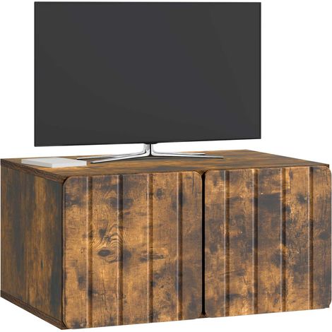 Maison Exclusive - Mobile Porta TV da Muro 59,5 x 41 x 30 cm Rovere Fumo (1/5)