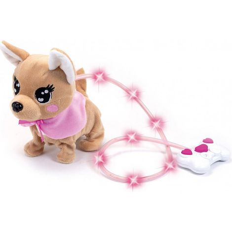 Peluche Chihuahua Chi Chi Love Loomy - 20 cm - Peluche filoguidée - Piles incluses
