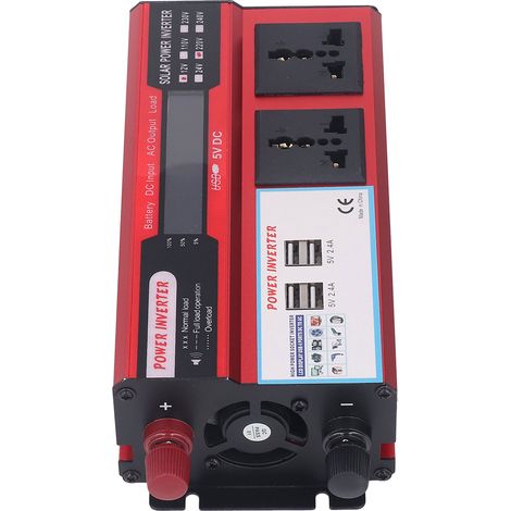 Onduleur solaire extérieur 500 W à onde sinusoïdale modifiée avec 4 ports USB, conversion DC12 V vers AC220 V (1/5)