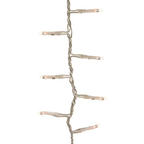 Guirnalda led compact parpadeante blanco calido 750l cable transparente 21m (1/3)
