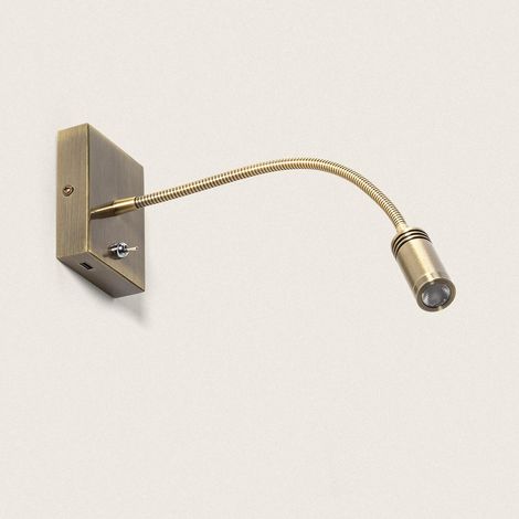 LED Wandleuchte 2,5W Metall mit USB Anschluss Apsley Gold (1/4)