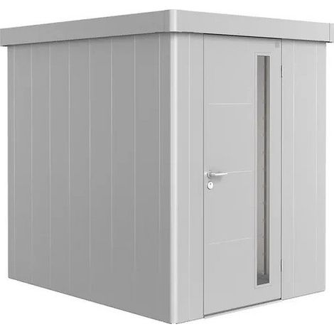 Casetta per attrezzi Neo 2A porta standard, grigio quarzo metallizzato (1/5)