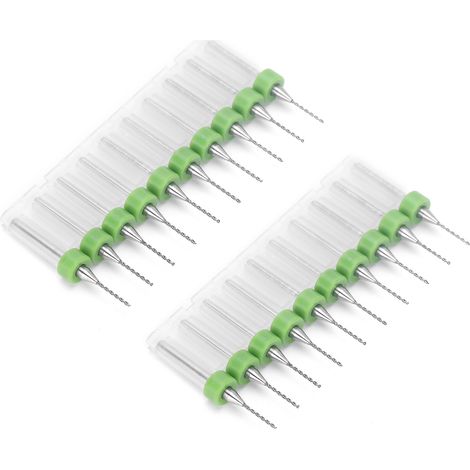 Jeu de 20 forets PCB en acier tungstène, micro perceuse verticale pour circuits imprimés, forets hélicoïdaux carbure, outillage électronique de précision (1/5)