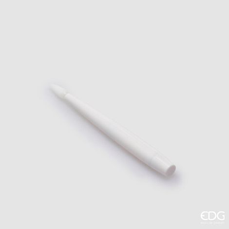 EDG Enzo De Gasperi Candela Led da Appendere Natale H 15,5 Cm D 1,5 Cm Cf 10 Pz White