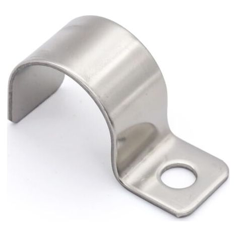 Lot 20 Collier Tube U 18 mm Acier Inoxydable Fixation Latérale Pour Câble Tuyau Extérieur