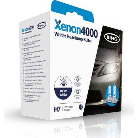2 AMPOULES H7 12V 55W PX26D XENON4000 (BLISTER) RING (1/2)