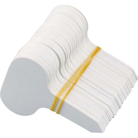 100 etichette per piante a forma di T, etichette da giardino bianche, segnapiante in plastica per erbe aromatiche, 5 x 7 cm